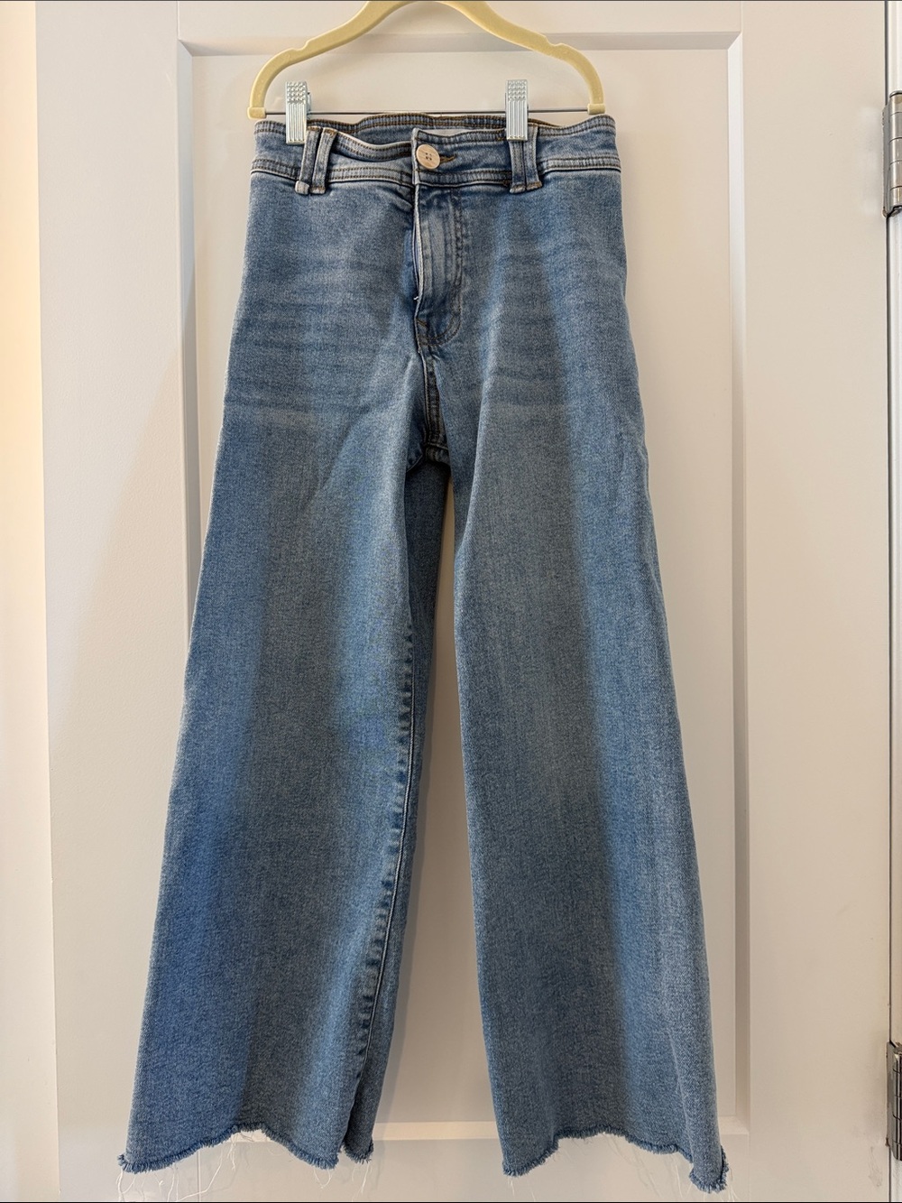 Girls Wide Leg Jeans - Light Blue